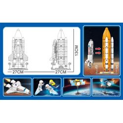 MINGDI K086 non  CƠ SỞ PHÓNG KHÔNG GIAN bộ đồ chơi xếp lắp ráp ghép mô hình INTERSTELLAR EXPLORATION 531 khối