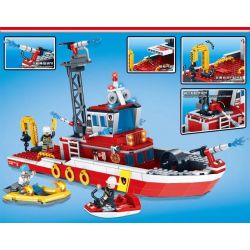 MINGDI C020 non  ĐỘI CỨU HỎA bộ đồ chơi xếp lắp ráp ghép mô hình City URBAN FIRE PROTECTION Thành Phố 408 khối