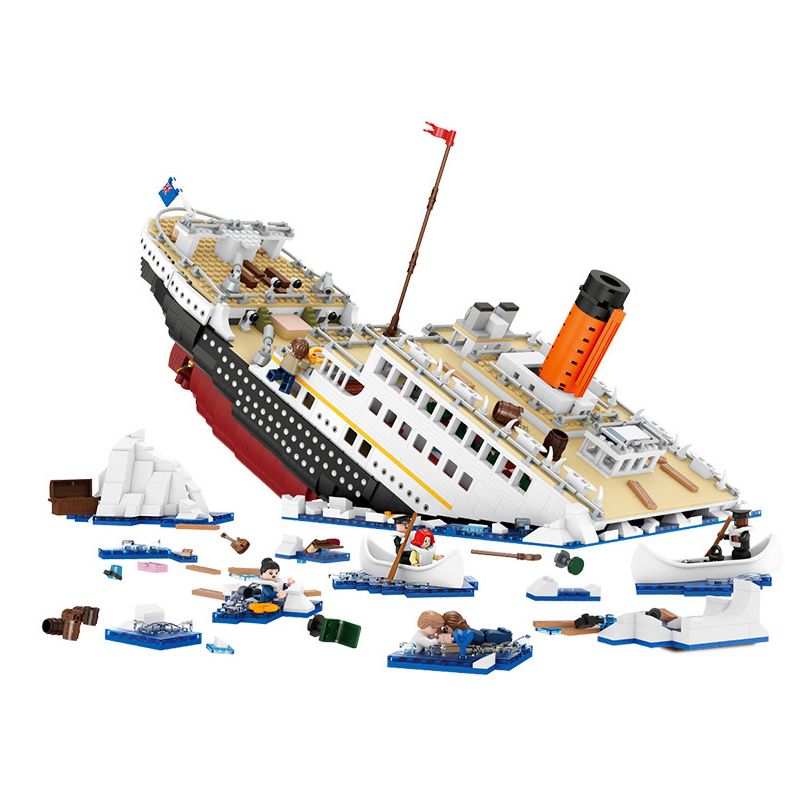 LOZ 1060 non Lego TÀU TITANIC bộ đồ chơi xếp lắp ráp ghép mô hình Creator Sáng Tạo 2882 khối