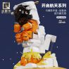 QIZHILE E01008 01008 non  NHÀ TƯ TƯỞNG VỆ SINH bộ đồ chơi xếp lắp ráp ghép mô hình