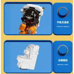 QIZHILE E01008 01008 non  NHÀ TƯ TƯỞNG VỆ SINH bộ đồ chơi xếp lắp ráp ghép mô hình