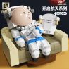 QIZHILE E01004 01004 non  PHI HÀNH GIA NẰM XUỐNG bộ đồ chơi xếp lắp ráp ghép mô hình