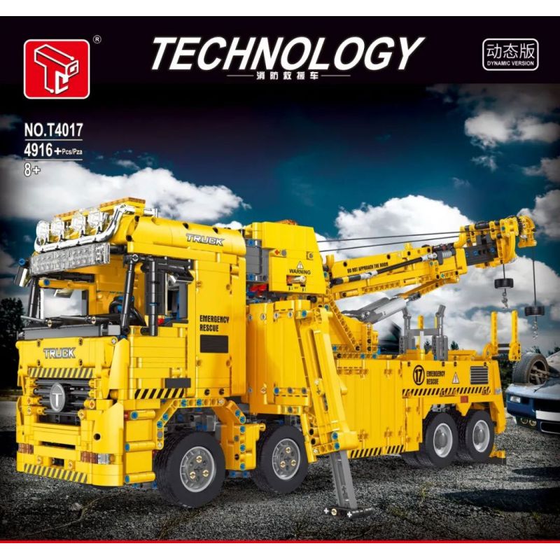 TA GAOLE T4017 4017 non  XE CỨU HỎA bộ đồ chơi xếp lắp ráp ghép mô hình  FIRE ENGINE Kỹ Thuật Công Nghệ Cao Mô Hình Phương Tiện 4960 khối