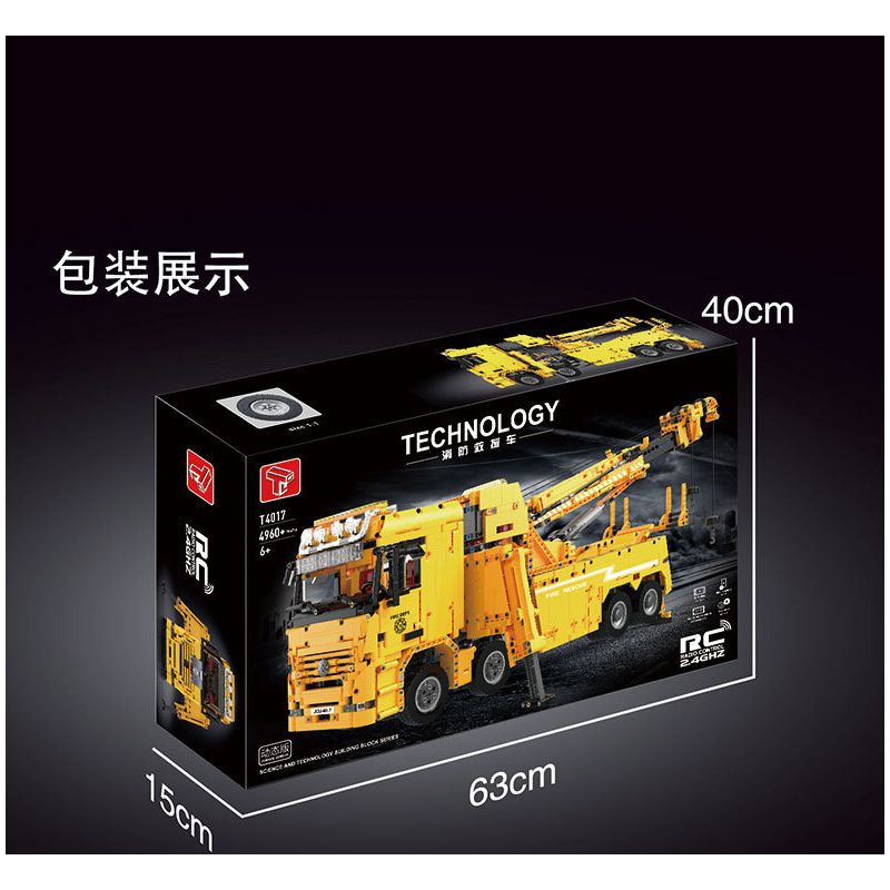 TA GAOLE T4017 4017 non  XE CỨU HỎA bộ đồ chơi xếp lắp ráp ghép mô hình  FIRE ENGINE Kỹ Thuật Công Nghệ Cao Mô Hình Phương Tiện 4960 khối