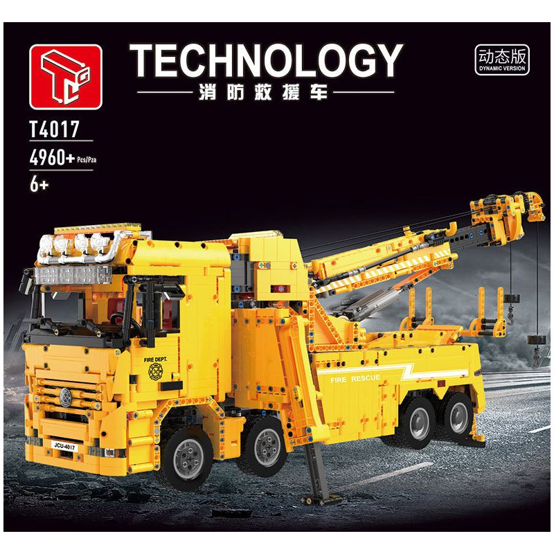 TA GAOLE T4017 4017 non  XE CỨU HỎA bộ đồ chơi xếp lắp ráp ghép mô hình  FIRE ENGINE Kỹ Thuật Công Nghệ Cao Mô Hình Phương Tiện 4960 khối