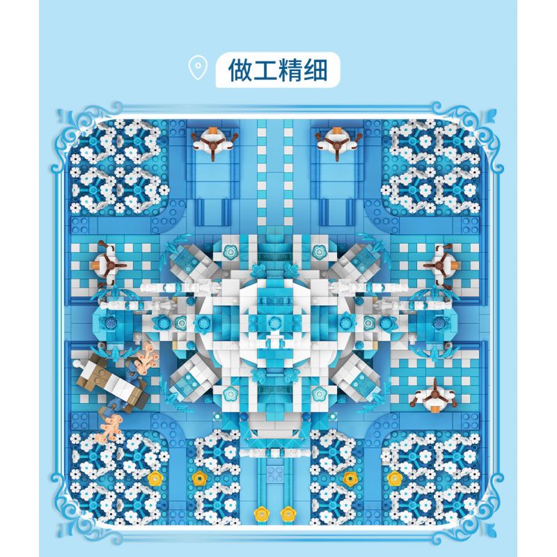 MOYU BLOCK MY92035 92035 non  LÂU ĐÀI BĂNG bộ đồ chơi xếp lắp ráp ghép mô hình Girl ICE CASTLE Con Gái 3386 khối