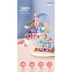 MOYU BLOCK MY92031 92031 non  LÂU ĐÀI MÀU HỒNG bộ đồ chơi xếp lắp ráp ghép mô hình Girl PINK CASTLE Con Gái 2988 khối