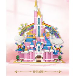 MOYU BLOCK MY92031 92031 non  LÂU ĐÀI MÀU HỒNG bộ đồ chơi xếp lắp ráp ghép mô hình Girl PINK CASTLE Con Gái 2988 khối