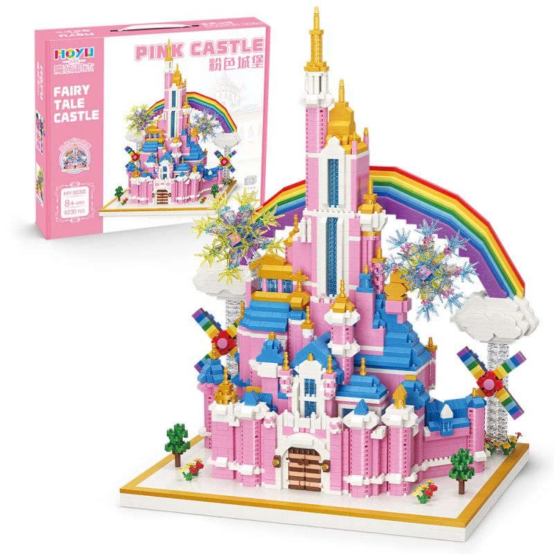 MOYU BLOCK MY92002 92002 non Lego LÂU ĐÀI CẦU VỒNG bộ đồ chơi xếp lắp ráp ghép mô hình Girl RAINBOW CASTLE Con Gái 6230 khối