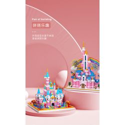 MOYU BLOCK MY92002 92002 non  LÂU ĐÀI CẦU VỒNG bộ đồ chơi xếp lắp ráp ghép mô hình Girl RAINBOW CASTLE Con Gái 6230 khối