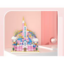 MOYU BLOCK MY92002 92002 non  LÂU ĐÀI CẦU VỒNG bộ đồ chơi xếp lắp ráp ghép mô hình Girl RAINBOW CASTLE Con Gái 6230 khối
