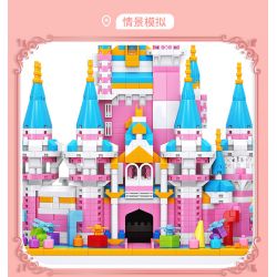 MOYU BLOCK MY92002 92002 non  LÂU ĐÀI CẦU VỒNG bộ đồ chơi xếp lắp ráp ghép mô hình Girl RAINBOW CASTLE Con Gái 6230 khối