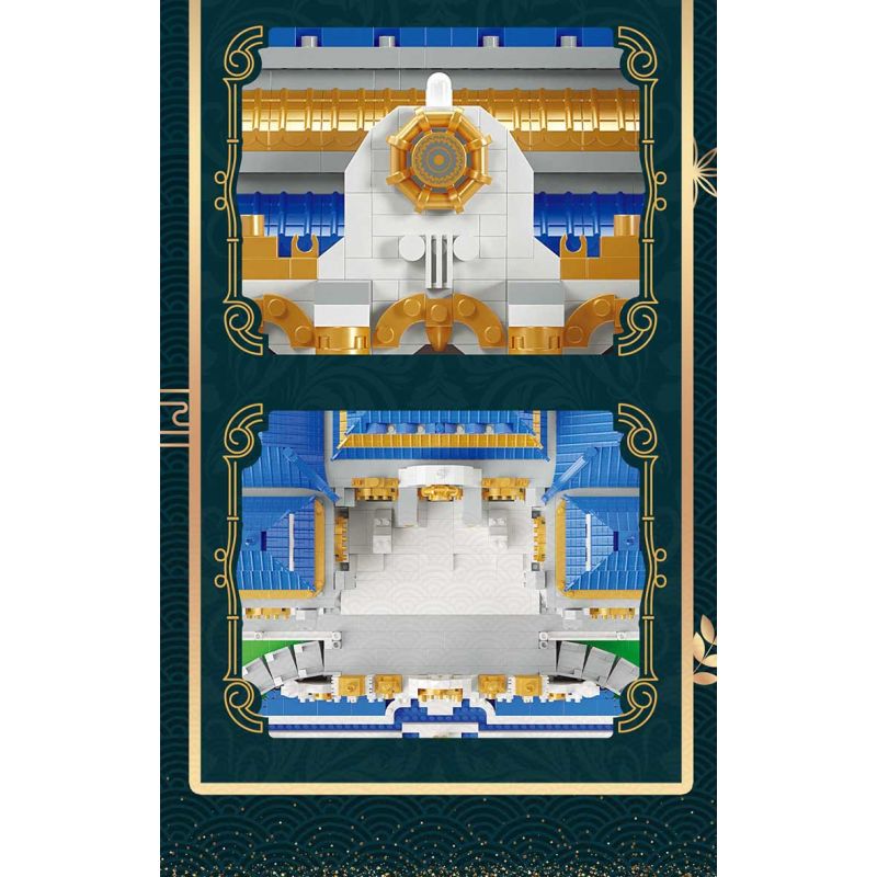 MOYU BLOCK MY92010 92010 non  ĐỀN YUANMINGYUAN YUANYING bộ đồ chơi xếp lắp ráp ghép mô hình Creator OLD SUMMER PALACE Sáng Tạo 5372 khối