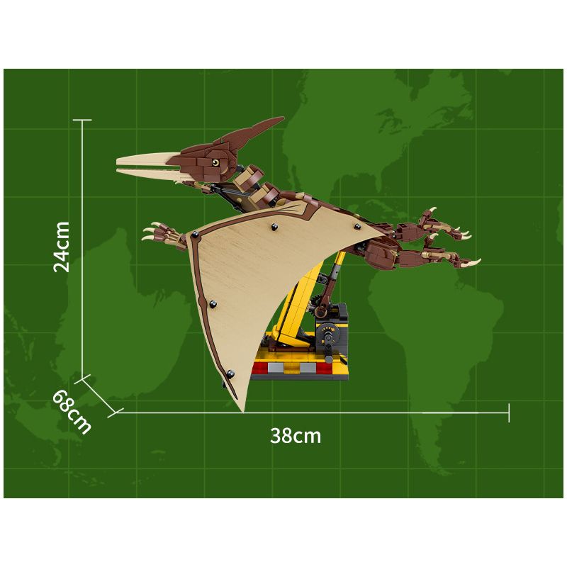 BEAUTY AND 13006 non  THẰN LẰN BAY bộ đồ chơi xếp lắp ráp ghép mô hình Jurassic World PTEROSAURIA Thế Giới Khủng Long 769 khối