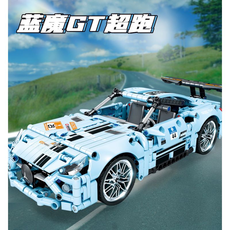 GBL KY1045 1045 non  SIÊU XE BLUE DEVILS GT bộ đồ chơi xếp lắp ráp ghép mô hình  PROJECT MACHINE Kỹ Thuật Công Nghệ Cao Mô Hình Phương Tiện 611 khối