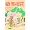 WEKKI 516601 non  CÓ MỘT CỬA HÀNG KẸO HOA ANH ĐÀO bộ đồ chơi xếp lắp ráp ghép mô hình Girl DESSERT HOUSE Con Gái