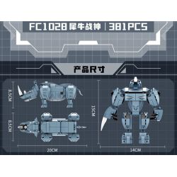 FORANGE FC1028 1028 non  THẦN CHIẾN TRANH TÊ GIÁC bộ đồ chơi xếp lắp ráp ghép mô hình Creator TRANSFORMED MARS Sáng Tạo 381 khối