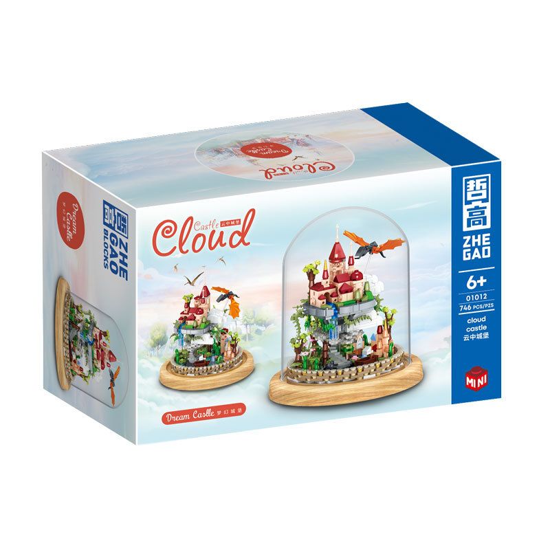 ZHEGAO 01012 non  LÂU ĐÀI TRÊN MÂY bộ đồ chơi xếp lắp ráp ghép mô hình Creator CLOUD CASTLE Sáng Tạo 746 khối