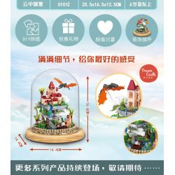 ZHEGAO 01012 non  LÂU ĐÀI TRÊN MÂY bộ đồ chơi xếp lắp ráp ghép mô hình Creator CLOUD CASTLE Sáng Tạo 746 khối