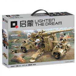 Enlighten 21027 Qman 21027 non  PHÁO PHÒNG KHÔNG 88MM CỦA ĐỨC bộ đồ chơi xếp lắp ráp ghép mô hình Military Army WORLD WAR II Quân Sự Bộ Đội