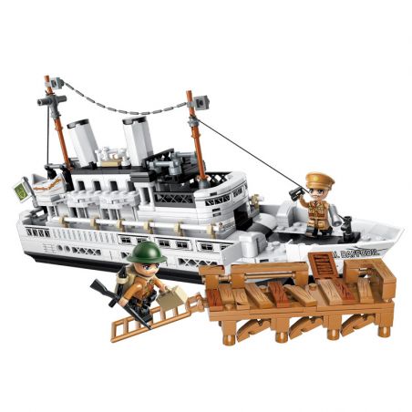 Enlighten 21025 Qman 21025 non  HOẠT ĐỘNG DI TẢN TRÊN BIỂN CỦA CUỘC DUNKIRK bộ đồ chơi xếp lắp ráp ghép mô hình Military Army WORLD WAR II Quân Sự Bộ Đội