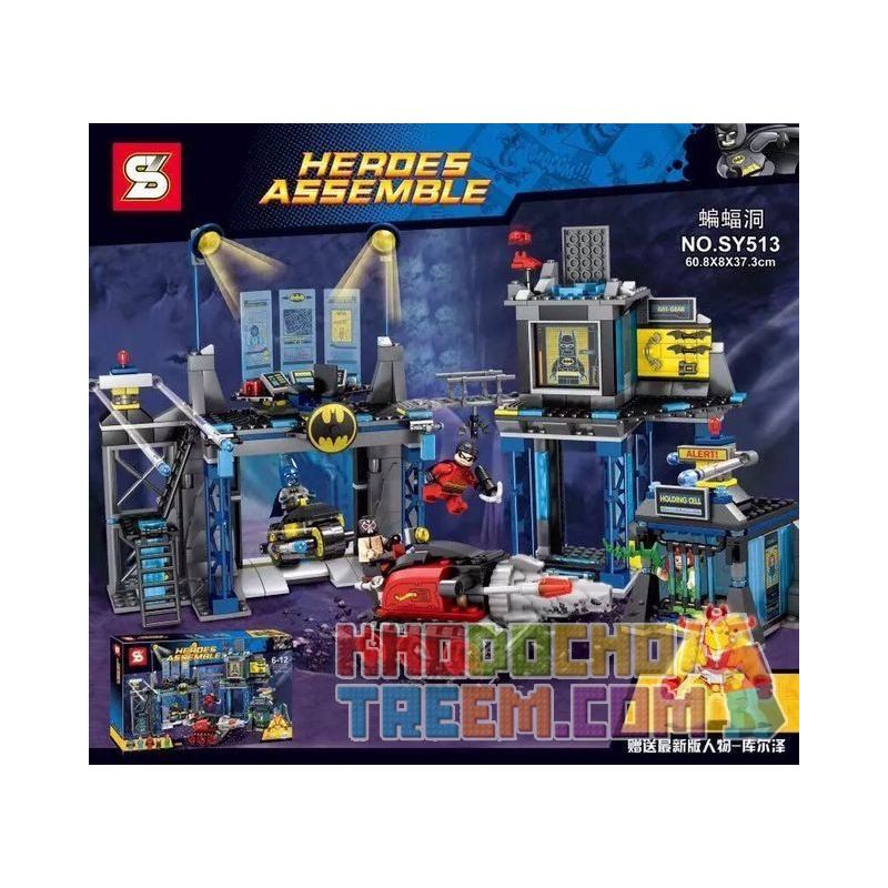 NOT Lego THE BATCAVE 6860 SHENG YUAN SY SY513 xếp lắp ráp ghép mô