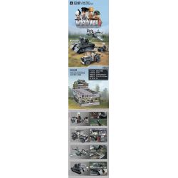 Enlighten 21021 Qman 21021 non  CHIẾN TRƯỜNG 5 HỘP NHỎ bộ đồ chơi xếp lắp ráp ghép mô hình Military Army WORLD WAR II Quân Sự Bộ Đội