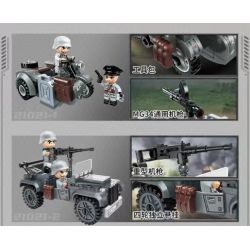 Enlighten 21021 Qman 21021 non  CHIẾN TRƯỜNG 5 HỘP NHỎ bộ đồ chơi xếp lắp ráp ghép mô hình Military Army WORLD WAR II Quân Sự Bộ Đội