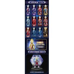 Enlighten 75012 Qman 75012 non  ULTRA HERO POCKET MAN PHIÊN BẢN HÀO NHOÁNG ĐẦU TIÊN T.D.G 12 MẪU bộ đồ chơi xếp lắp ráp ghép mô hình Ultraman Vệ Binh Vũ Trụ Siêu Nhân Điện Quang