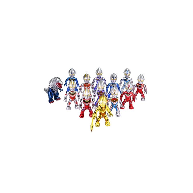 Enlighten 75012 Qman 75012 non  ULTRA HERO POCKET MAN PHIÊN BẢN HÀO NHOÁNG ĐẦU TIÊN T.D.G 12 MẪU bộ đồ chơi xếp lắp ráp ghép mô hình Ultraman Vệ Binh Vũ Trụ Siêu Nhân Điện Quang