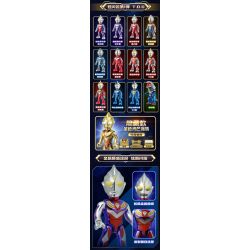 Enlighten 75012 Qman 75012 non  ULTRA HERO POCKET MAN PHIÊN BẢN HÀO NHOÁNG ĐẦU TIÊN T.D.G 12 MẪU bộ đồ chơi xếp lắp ráp ghép mô hình Ultraman Vệ Binh Vũ Trụ Siêu Nhân Điện Quang