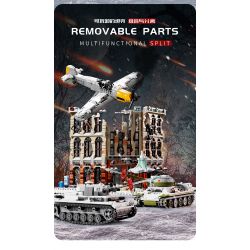 HAPPY BUILD SHINEYU XINYU YC-12007 12007 YC12007 PG-12007 PG12007 non  BẢO VỆ MATXCƠVA bộ đồ chơi xếp lắp ráp ghép mô hình Military Army MOSCOW DEFENSE WAR Quân Sự Bộ Đội 3718 khối