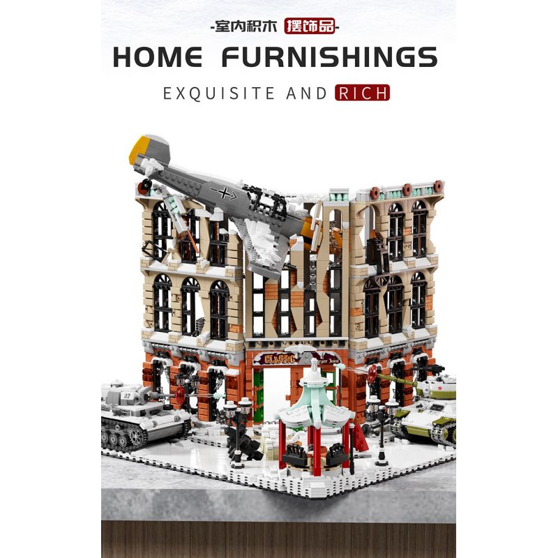 HAPPY BUILD SHINEYU XINYU YC-12007 12007 YC12007 PG-12007 PG12007 non  BẢO VỆ MATXCƠVA bộ đồ chơi xếp lắp ráp ghép mô hình Military Army MOSCOW DEFENSE WAR Quân Sự Bộ Đội 3718 khối