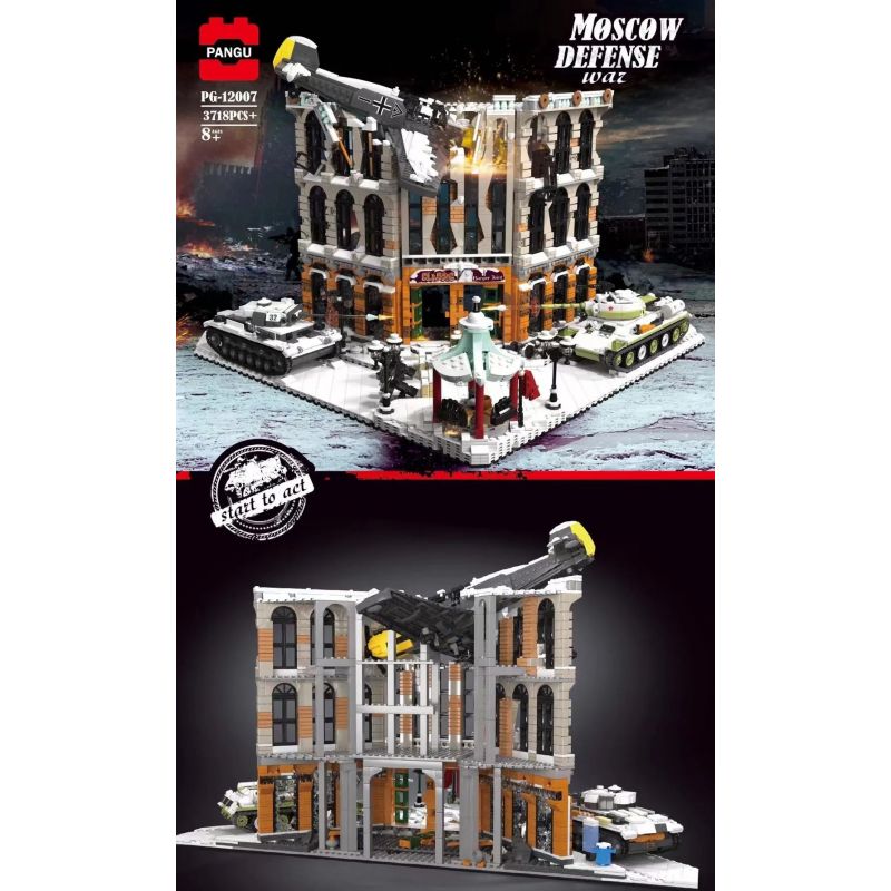 HAPPY BUILD SHINEYU XINYU YC-12007 12007 YC12007 PG-12007 PG12007 non  BẢO VỆ MATXCƠVA bộ đồ chơi xếp lắp ráp ghép mô hình Military Army MOSCOW DEFENSE WAR Quân Sự Bộ Đội 3718 khối