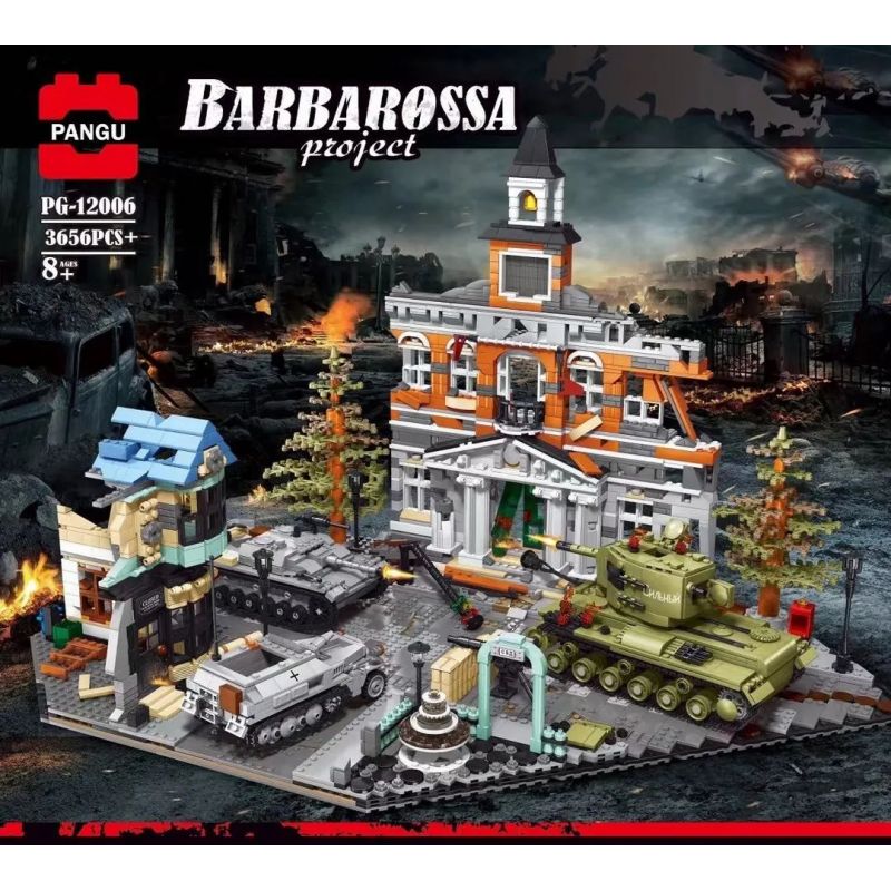 PANGU PG-12006 12006 PG12006 non  KẾ HOẠCH BARBAROSSA bộ đồ chơi xếp lắp ráp ghép mô hình Military Army BARBAROSSA PROJECT Quân Sự Bộ Đội 3656 khối