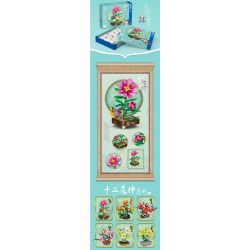 ZHEGAO 01019 non  HOA MẪU ĐƠN bộ đồ chơi xếp lắp ráp ghép mô hình 575 khối