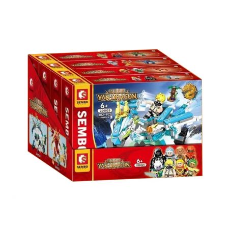 SEMBO 206025 206026 206027 206028 non  CHÚ BÉ RỒNG HOÀNG GIA 4 KIỂU bộ đồ chơi xếp lắp ráp ghép mô hình YAN DRAGON 1224 khối
