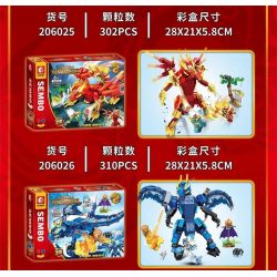 SEMBO 206025 206026 206027 206028 non  CHÚ BÉ RỒNG HOÀNG GIA 4 KIỂU bộ đồ chơi xếp lắp ráp ghép mô hình YAN DRAGON 1224 khối