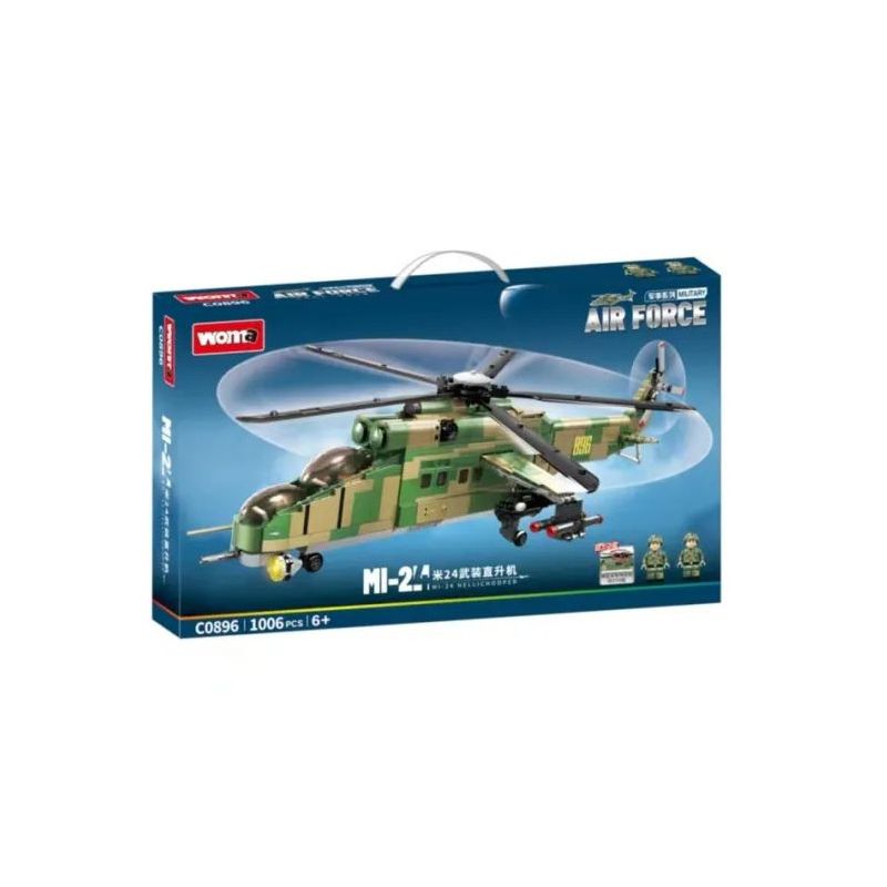 WOMA C0896 0896 non  TRỰC THĂNG VŨ TRANG MI 24 bộ đồ chơi xếp lắp ráp ghép mô hình Military Army AIR FORCE Quân Sự Bộ Đội 1006 khối