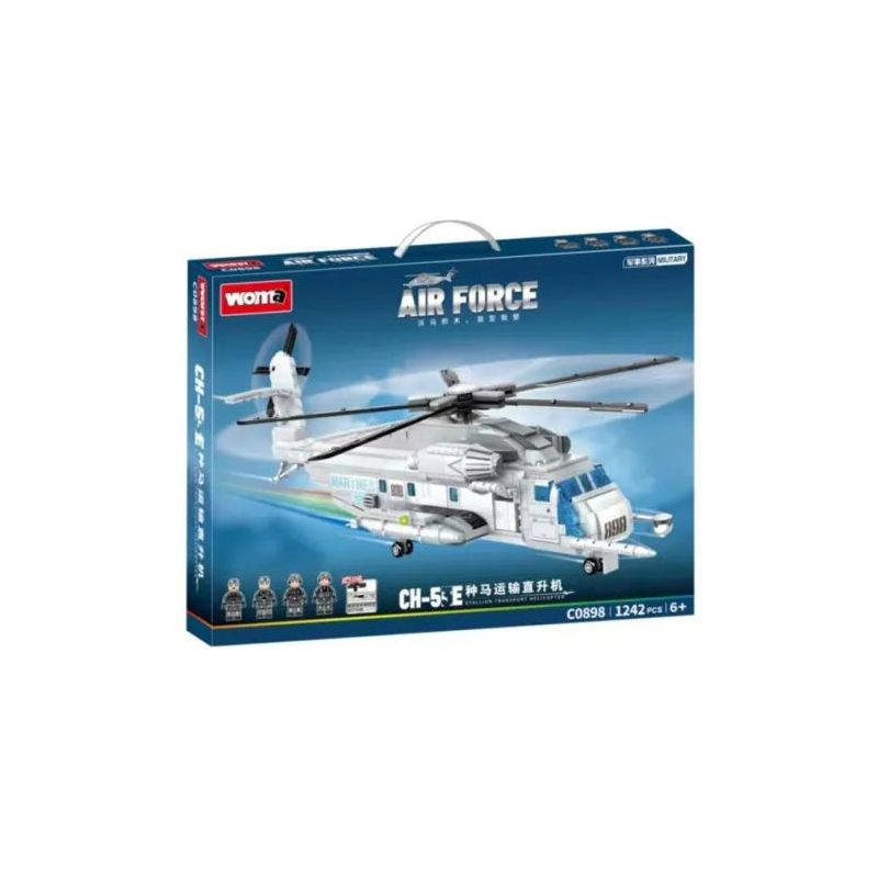 WOMA C0898 0898 non  TRỰC THĂNG VẬN TẢI CH53E STALLION bộ đồ chơi xếp lắp ráp ghép mô hình Military Army AIR FORCE Quân Sự Bộ Đội 1242 khối