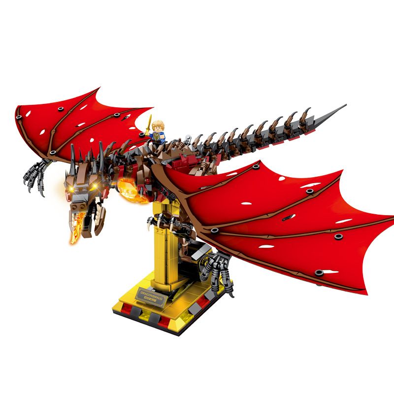 BEAUTY AND 13003 non Lego SMAUG CON RỒNG bộ đồ chơi xếp lắp ráp ghép mô hình The Lord Of The Rings DRAGON SMAUG Chúa Nhẫn 1359 khối