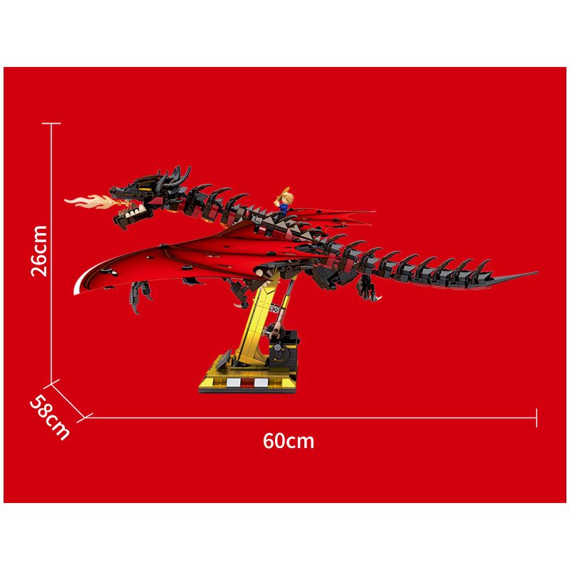 BEAUTY AND 13003 non  SMAUG CON RỒNG bộ đồ chơi xếp lắp ráp ghép mô hình The Lord Of The Rings DRAGON SMAUG Chúa Nhẫn 1359 khối
