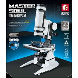 SEMBO 707900 non  KÍNH HIỂN VI bộ đồ chơi xếp lắp ráp ghép mô hình MASTER SOUL 471 khối