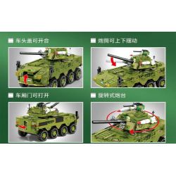 SEMBO 203115 non  XE CHIẾN ĐẤU BỘ BINH ZBL-09 bộ đồ chơi xếp lắp ráp ghép mô hình Military Army ZBL-09 INFANTRY FIGHTING VEHICLES Quân Sự Bộ Đội 455 khối