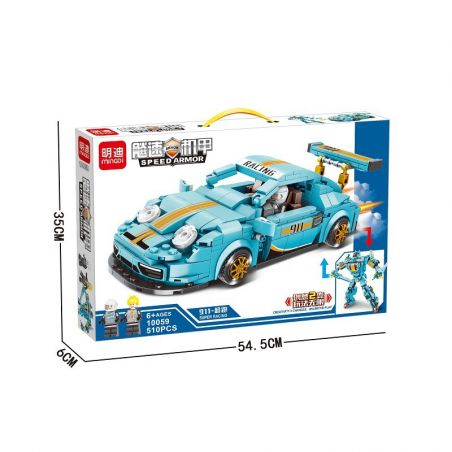MINGDI LEIBAO 10059 non  TỐC ĐỘ MECH 911-SIÊU XE bộ đồ chơi xếp lắp ráp ghép mô hình Racers SPEED ARMOR Đua Tốc Độ 510 khối