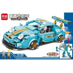 MINGDI LEIBAO 10059 non  TỐC ĐỘ MECH 911-SIÊU XE bộ đồ chơi xếp lắp ráp ghép mô hình Racers SPEED ARMOR Đua Tốc Độ 510 khối