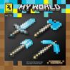 RENZAIMA 733 non  MINECRAFT LẮP RÁP VŨ KHÍ 4 KIỂU bộ đồ chơi xếp lắp ráp ghép mô hình MY WORLD Game Xây Dựng 932 khối