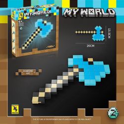 RENZAIMA 733 non  MINECRAFT LẮP RÁP VŨ KHÍ 4 KIỂU bộ đồ chơi xếp lắp ráp ghép mô hình MY WORLD Game Xây Dựng 932 khối