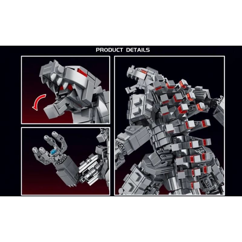 PanlosBrick 687006 Panlos Brick 687006 non  MECHAGODZILLA VỪA bộ đồ chơi xếp lắp ráp ghép mô hình MECHA GODZILLA Chúa Tể Quái Vật 1446 khối