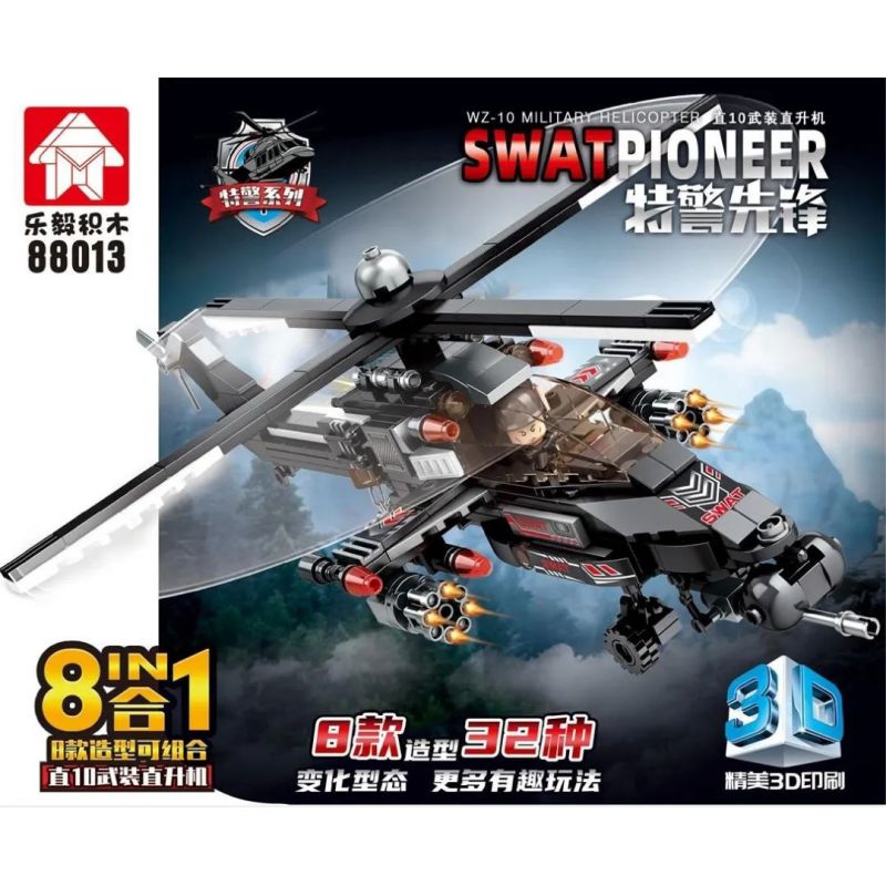 LEYI 88013 non  SWAT PIONEER 8 PHONG CÁCH bộ đồ chơi xếp lắp ráp ghép mô hình Military Army Quân Sự Bộ Đội 546 khối